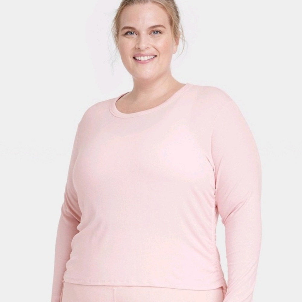 Womens Side Cinch Long Sleeve Top NWT
